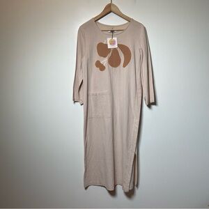 Laurs Kemp Upcycled Dress with Fruity Patch Design NWT